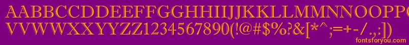 AAntiquetitulgr Font – Orange Fonts on Purple Background