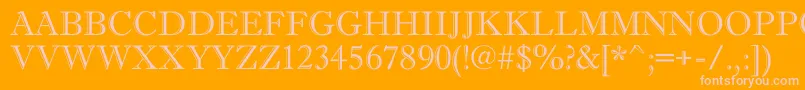 AAntiquetitulgr-Schriftart – Rosa Schriften auf orangefarbenem Hintergrund