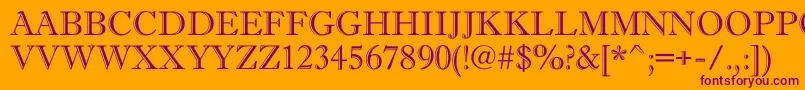 Шрифт AAntiquetitulgr – фиолетовые шрифты на оранжевом фоне