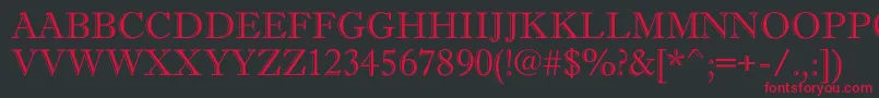 AAntiquetitulgr Font – Red Fonts on Black Background