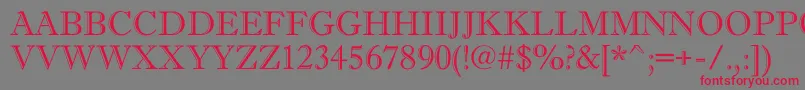 AAntiquetitulgr Font – Red Fonts on Gray Background