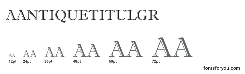 Размеры шрифта AAntiquetitulgr