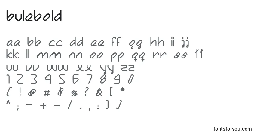 Fuente BuleBold - alfabeto, números, caracteres especiales