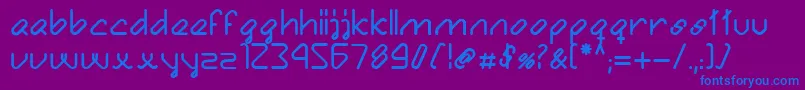 BuleBold Font – Blue Fonts on Purple Background