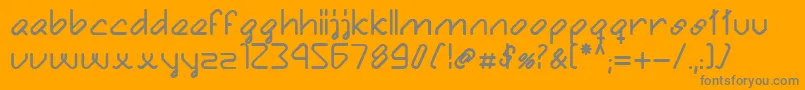 BuleBold Font – Gray Fonts on Orange Background