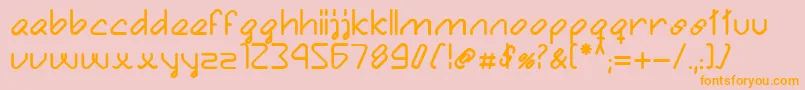 BuleBold-Schriftart – Orangefarbene Schriften auf rosa Hintergrund