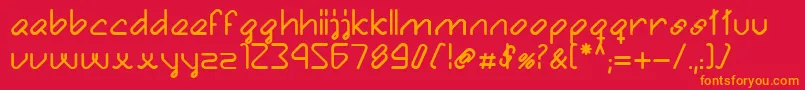 BuleBold Font – Orange Fonts on Red Background