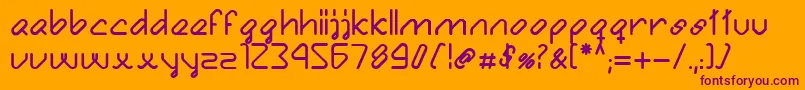 BuleBold Font – Purple Fonts on Orange Background