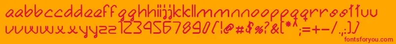 BuleBold Font – Red Fonts on Orange Background