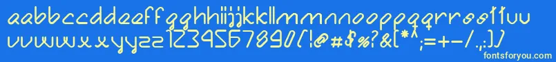 BuleBold Font – Yellow Fonts on Blue Background