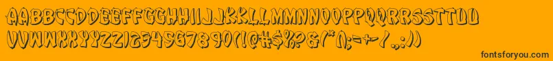 Eggroll3D Font – Black Fonts on Orange Background