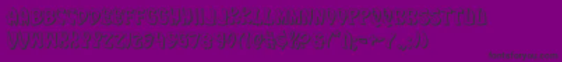 Eggroll3D-Schriftart – Schwarze Schriften auf violettem Hintergrund