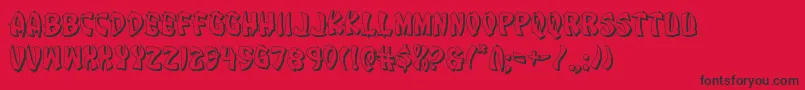 Eggroll3D Font – Black Fonts on Red Background