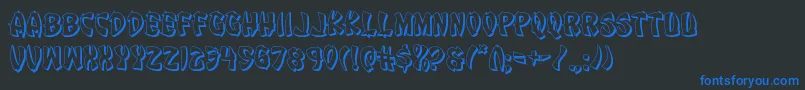 Eggroll3D Font – Blue Fonts on Black Background