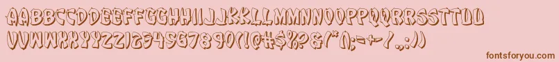 Eggroll3D Font – Brown Fonts on Pink Background