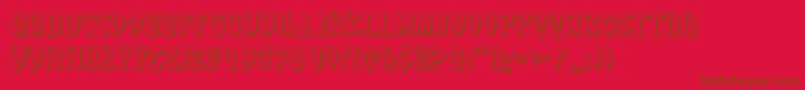 Eggroll3D Font – Brown Fonts on Red Background