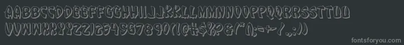 Eggroll3D Font – Gray Fonts on Black Background