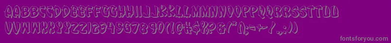 Eggroll3D Font – Gray Fonts on Purple Background
