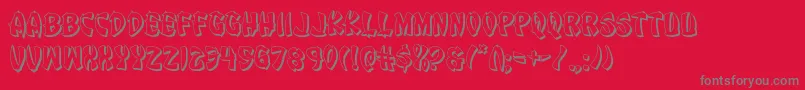 Eggroll3D Font – Gray Fonts on Red Background