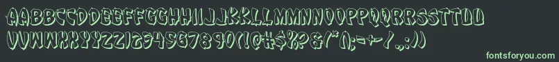 Eggroll3D Font – Green Fonts on Black Background