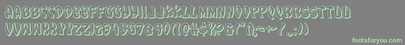 Eggroll3D Font – Green Fonts on Gray Background