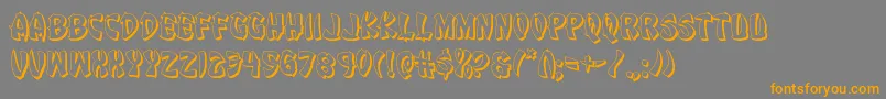 Eggroll3D Font – Orange Fonts on Gray Background