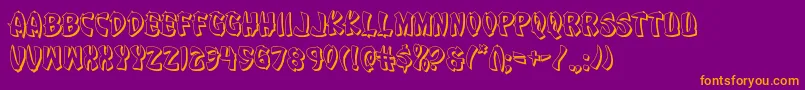 Eggroll3D Font – Orange Fonts on Purple Background