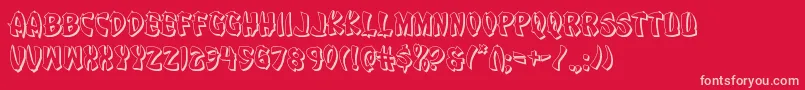 Eggroll3D Font – Pink Fonts on Red Background