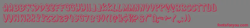 Eggroll3D Font – Red Fonts on Gray Background
