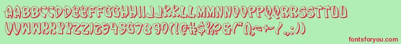 Eggroll3D Font – Red Fonts on Green Background