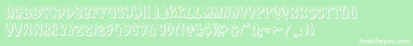 Eggroll3D Font – White Fonts on Green Background