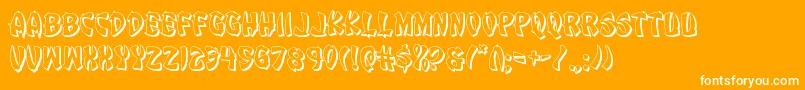 Eggroll3D Font – White Fonts on Orange Background