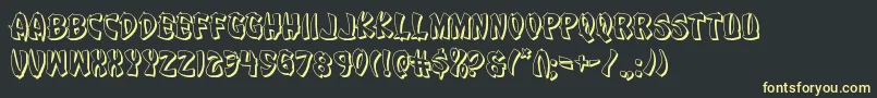 Eggroll3D Font – Yellow Fonts on Black Background