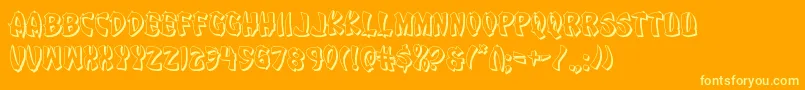Eggroll3D Font – Yellow Fonts on Orange Background