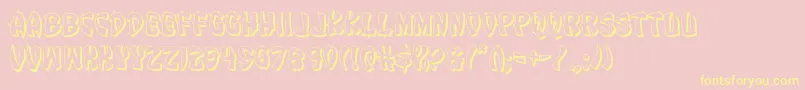 Eggroll3D Font – Yellow Fonts on Pink Background