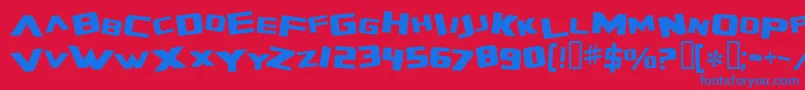 ZeroGravityExtended Font – Blue Fonts on Red Background