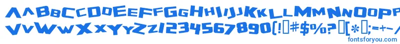 Шрифт ZeroGravityExtended – синие шрифты на белом фоне