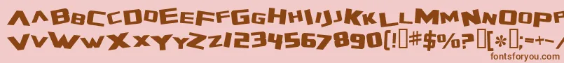 Шрифт ZeroGravityExtended – коричневые шрифты на розовом фоне