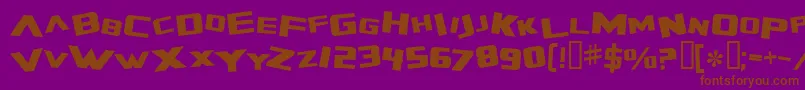 Шрифт ZeroGravityExtended – коричневые шрифты на фиолетовом фоне
