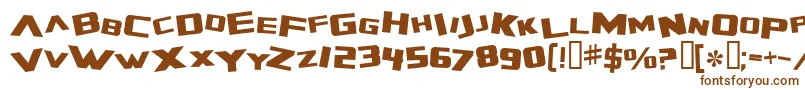 Шрифт ZeroGravityExtended – коричневые шрифты на белом фоне