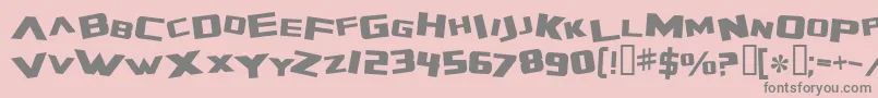 フォントZeroGravityExtended – ピンクの背景に灰色の文字