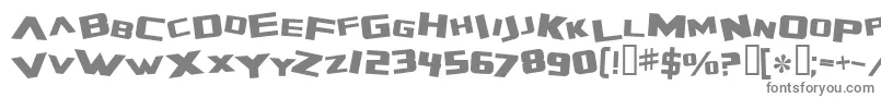 フォントZeroGravityExtended – 白い背景に灰色の文字