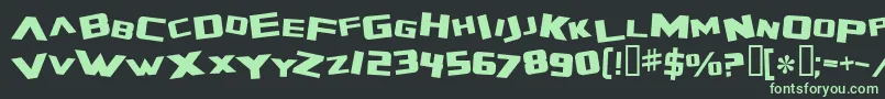 ZeroGravityExtended-fontti – vihreät fontit mustalla taustalla
