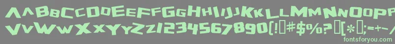 ZeroGravityExtended-Schriftart – Grüne Schriften auf grauem Hintergrund
