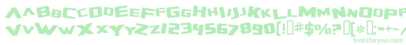 ZeroGravityExtended-Schriftart – Grüne Schriften auf weißem Hintergrund