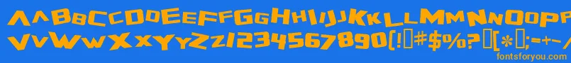 Шрифт ZeroGravityExtended – оранжевые шрифты на синем фоне