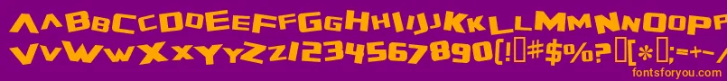 Шрифт ZeroGravityExtended – оранжевые шрифты на фиолетовом фоне