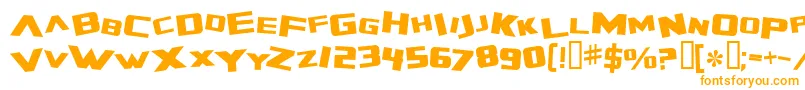 ZeroGravityExtended-Schriftart – Orangefarbene Schriften auf weißem Hintergrund