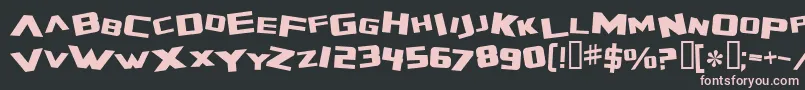 Шрифт ZeroGravityExtended – розовые шрифты на чёрном фоне
