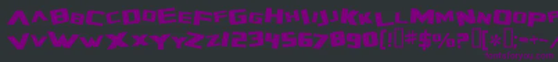 Шрифт ZeroGravityExtended – фиолетовые шрифты на чёрном фоне